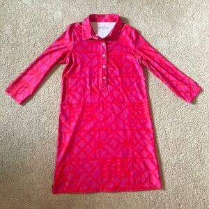 3/4 Sleeve Vineyard Vines Sankaty Bamboo Lattice Margo Shirt Dress